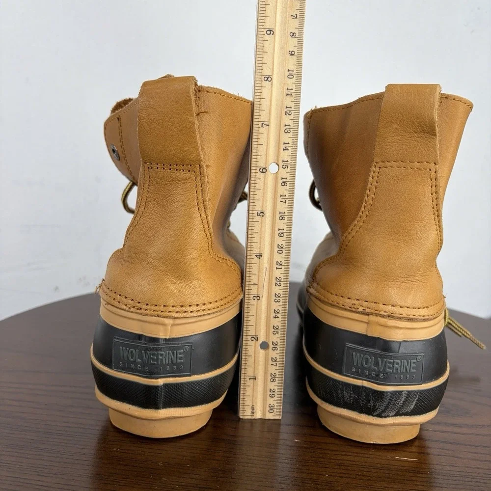 Wolverine Boots Men's 11 Brown Black Leather Waterproof Duck Rain Snow Winter